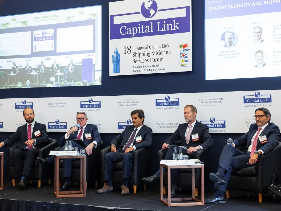 Nick shares AET's perspective at Capital Link Shipping & Marine Services Forum-01